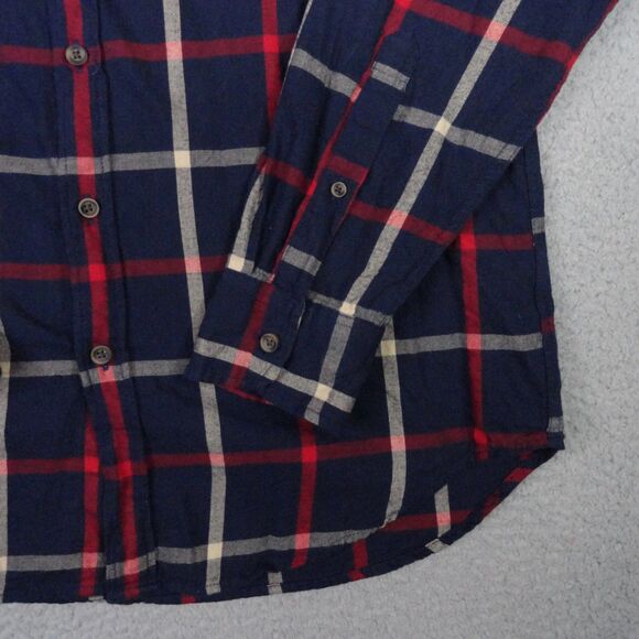 J Crew Shirt Mens Medium Blue Plaid Brushed Twill Classic Fit Button Down Preppy - Picture 5 of 12